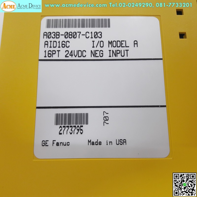 PLC Fanuc I/O Model A รุ่น A03B-0807-C103 (มือสอง)