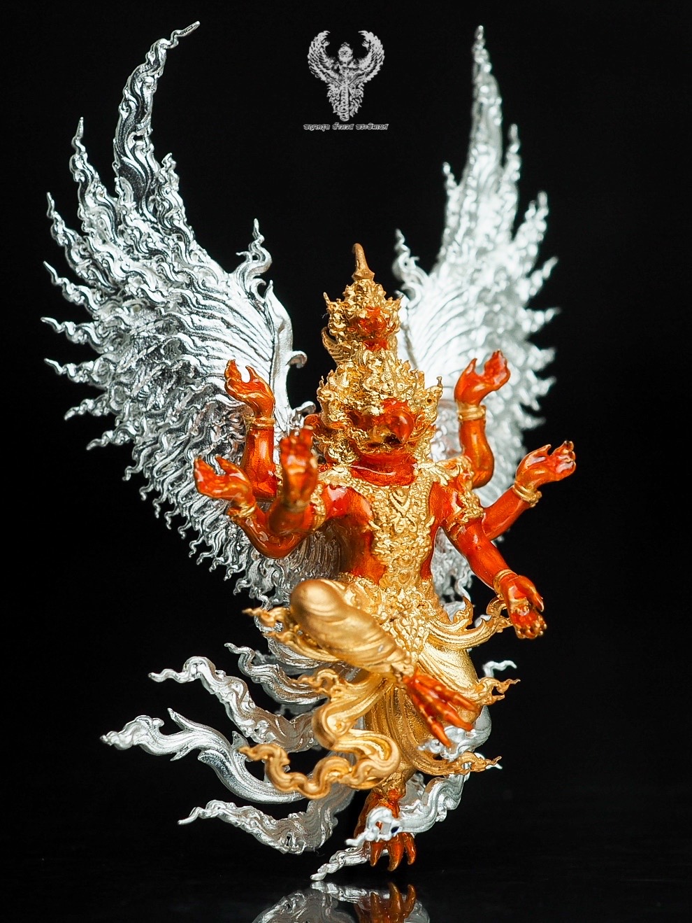 พญาครุฑสุบรรณนาฏราช (ปางประทานพร) วัดบางนา ปทุมธานี เนื้อชนวนชุบทองลงยา หมายเลข 65