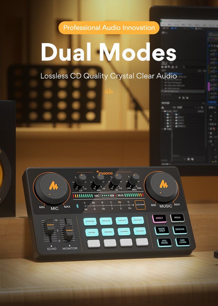 มิกเซอร์เสียง MAONO AU-AM200 Audio Mixer Caster Lite Portable podcast console [By Order รอ 3-4วัน]