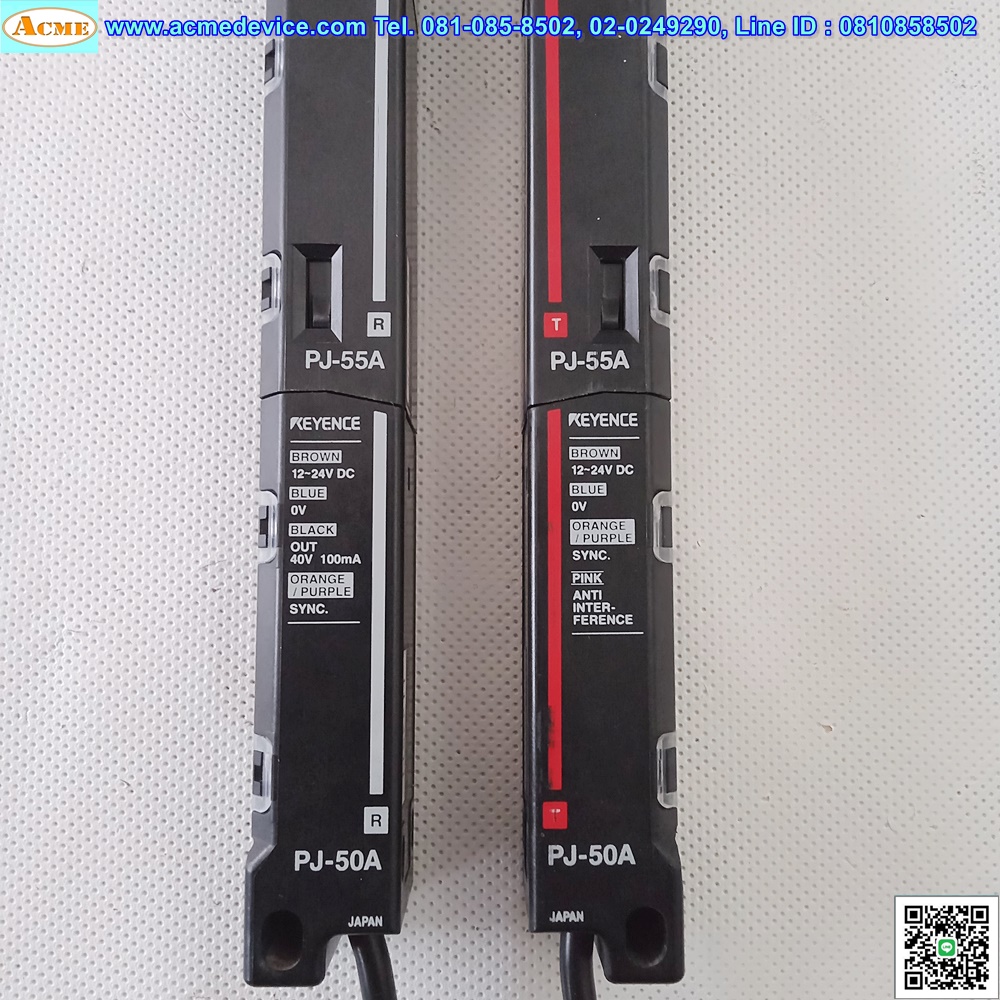 Area Sensor Keyence รุ่น PJ-55A (R) + P55A (T), Output NPN, ยาว 510 mm, ระยะ 5 M