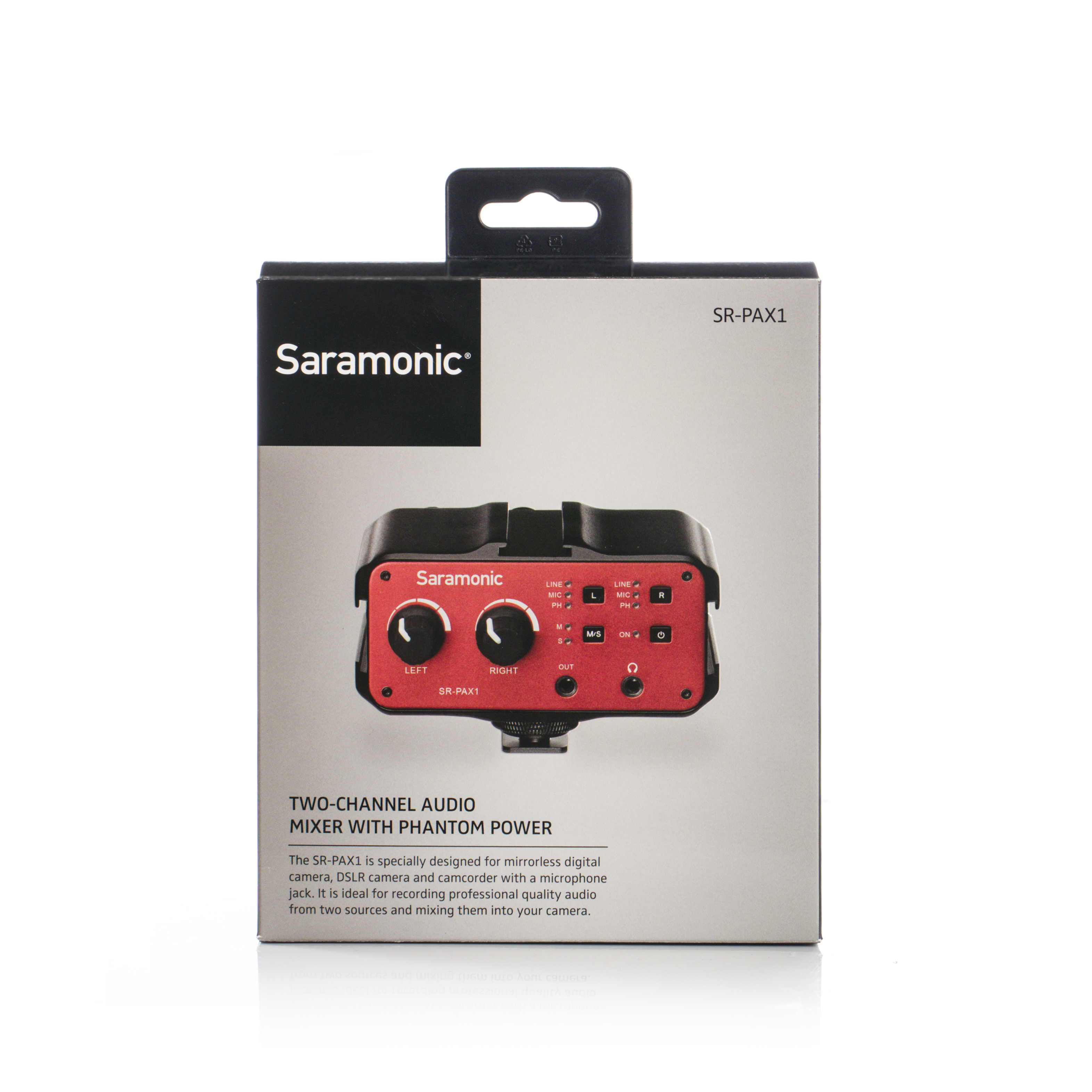 Saramonic SR-PAX1 Audio Mixer 2-Channel Preamp Microphone Adapter with Dual XLR/ 6.3mm/ 3.5mm Inputs