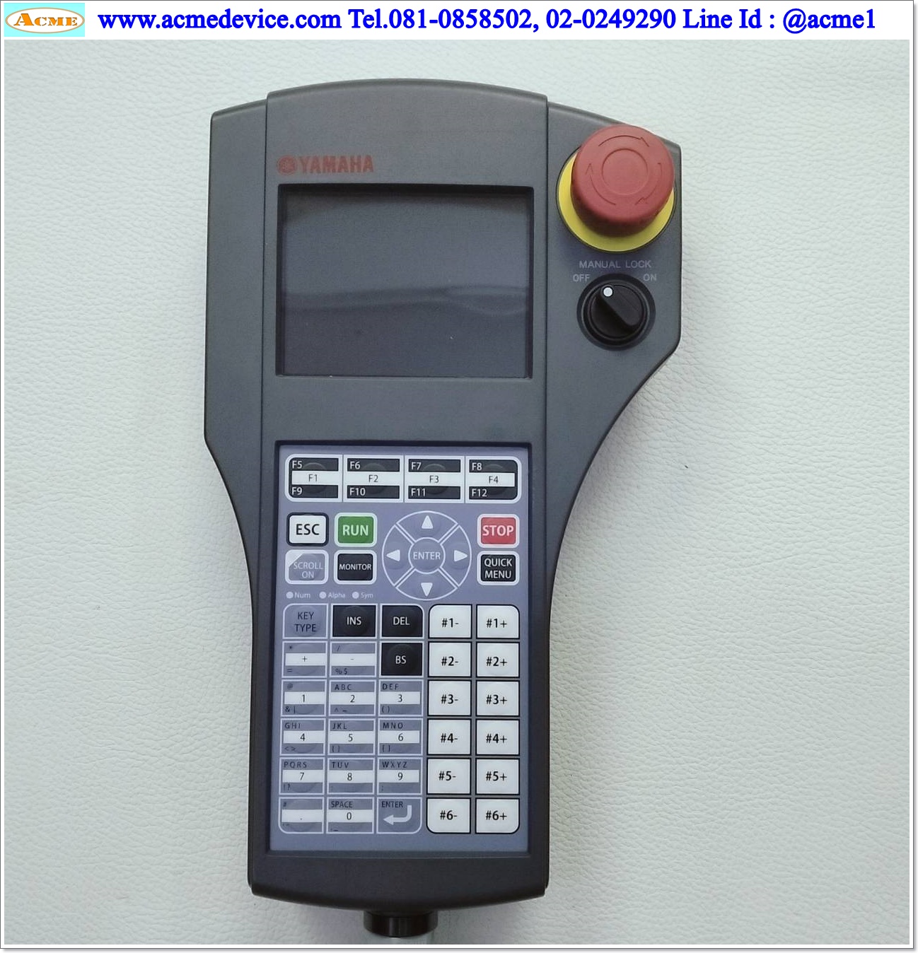 Teach Pendant Yamaha รุ่น PBX 5M, KCX-M5110-120, 12Vdc, 250mA