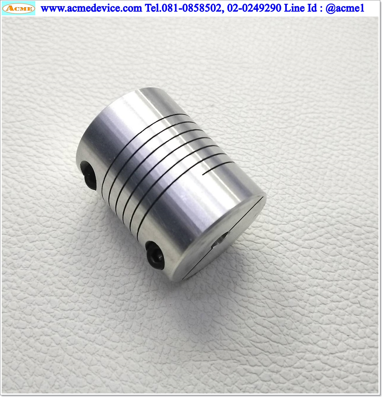 Coupling Aluminum ขนาด ID 6/10 mm, OD 25mm, L 30mm