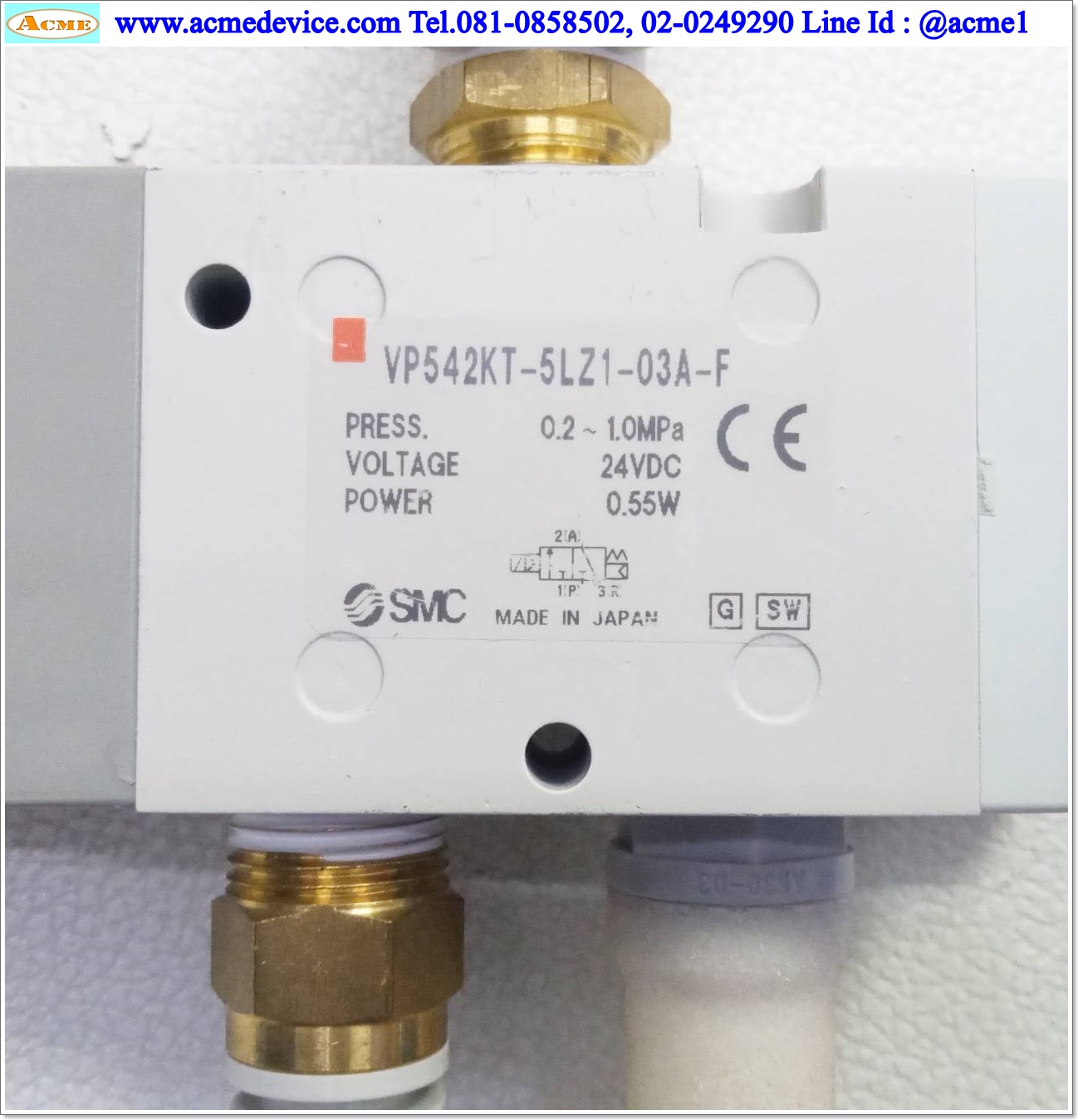 Solenoid Vavle SMC รุ่น VP542KT-5LZ1-03A-F, 3/2, 24Vdc