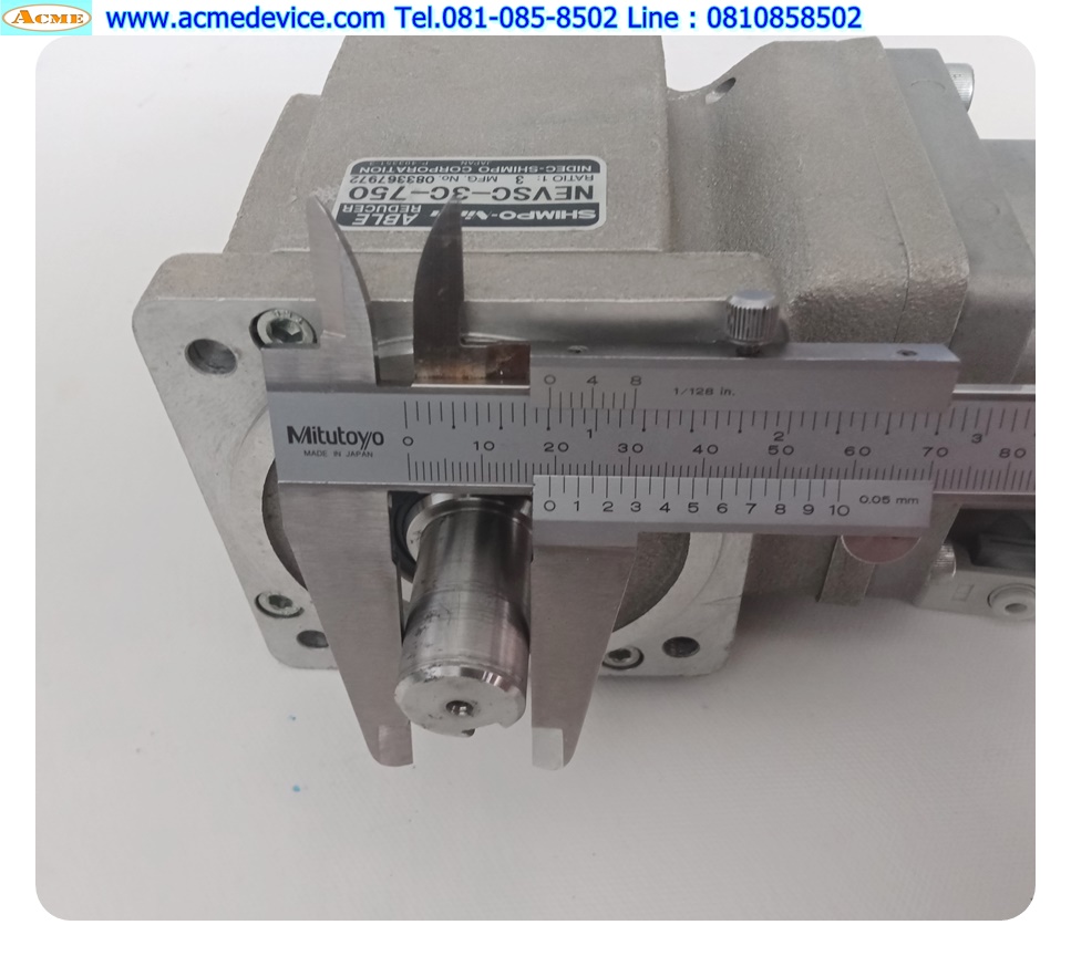 Gear Head Nidec Shimpo รุ่น NEVSC-3C-750, 3:1, 750W (เพลาเข้า 16 mm., ออก 19 mm.), for 750w