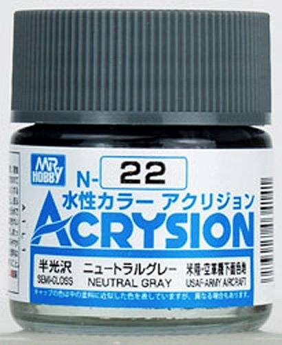 ACRYSION N22 SEMI-GLOSS NEUTRAL GRAY สีเทากึ่งเงากึ่งด้าน สีทาหรือพ่นสุตรน้ำ