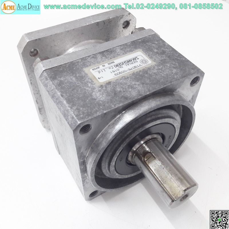 Gear Head SAKANISHISEIKI, รุ่น VIG075-0090G, Ratio 9:1, เข้า 16 mm, ออก 24mm, (for 750w lo)
