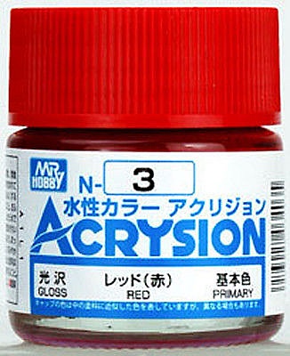 ACRYSION N3 GLOSS RED สีแดงเงา สีทาหรือพ่นสุตรน้ำ