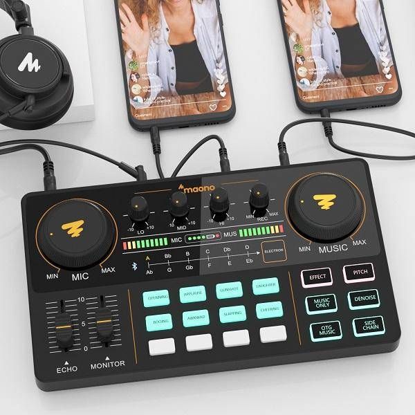 มิกเซอร์เสียง MAONO AU-AM200 Audio Mixer Caster Lite Portable podcast console [By Order รอ 3-4วัน]