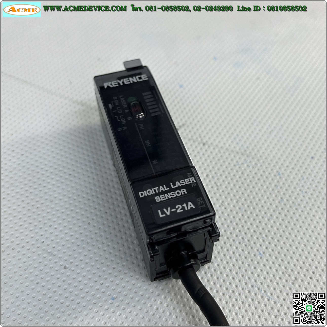 Laser Keyence รุ่น LV-21A + LV-H62, ระยะ 7 M, NPN (ใช้กับแผ่นสะท้อน)