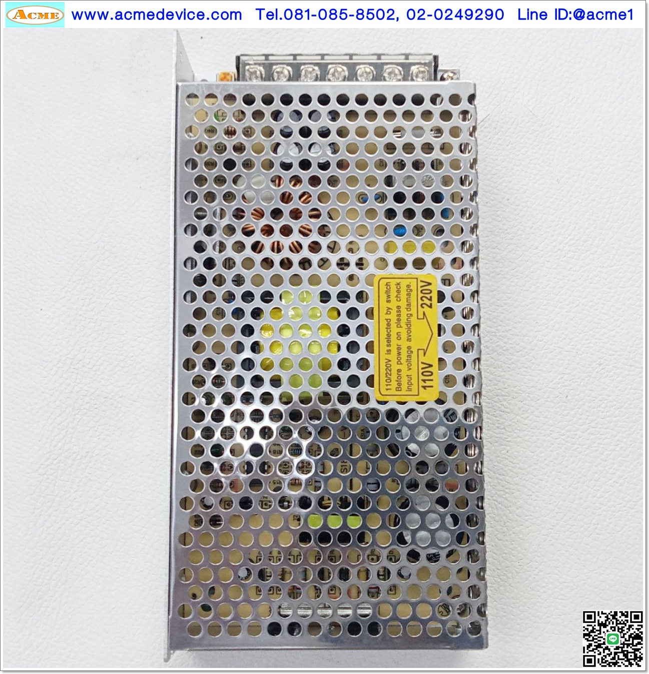 Power Supply Mean Well รุ่น S-100-12, Output 12V, 8.5A, 100W