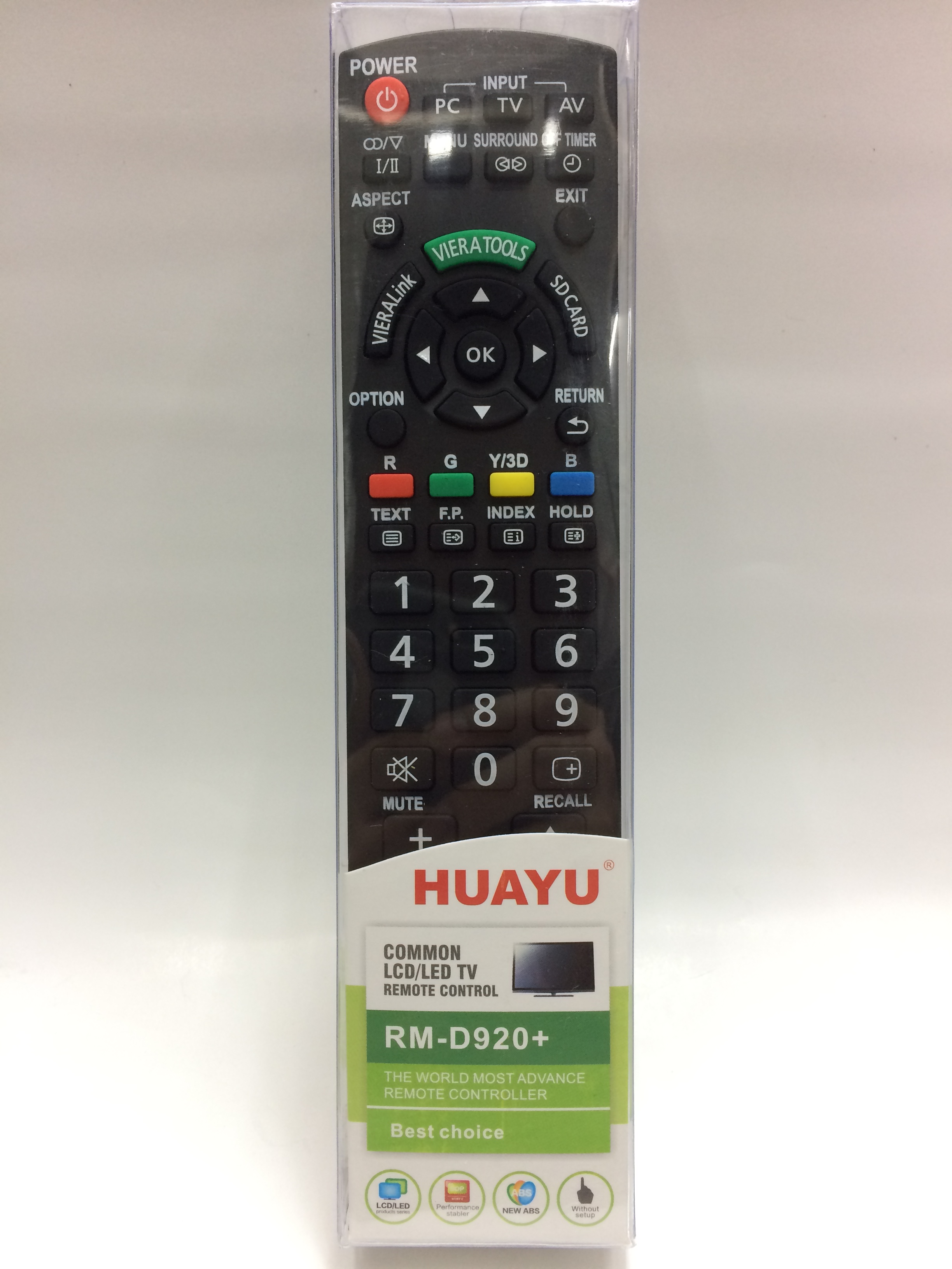 รีโมททีวีรวม Panasonic รุ่นD920 [ใช้กับทีวีพานาโซนิค จอแบน LED/LCD/Smart TV ได้ทุกรุ่น]