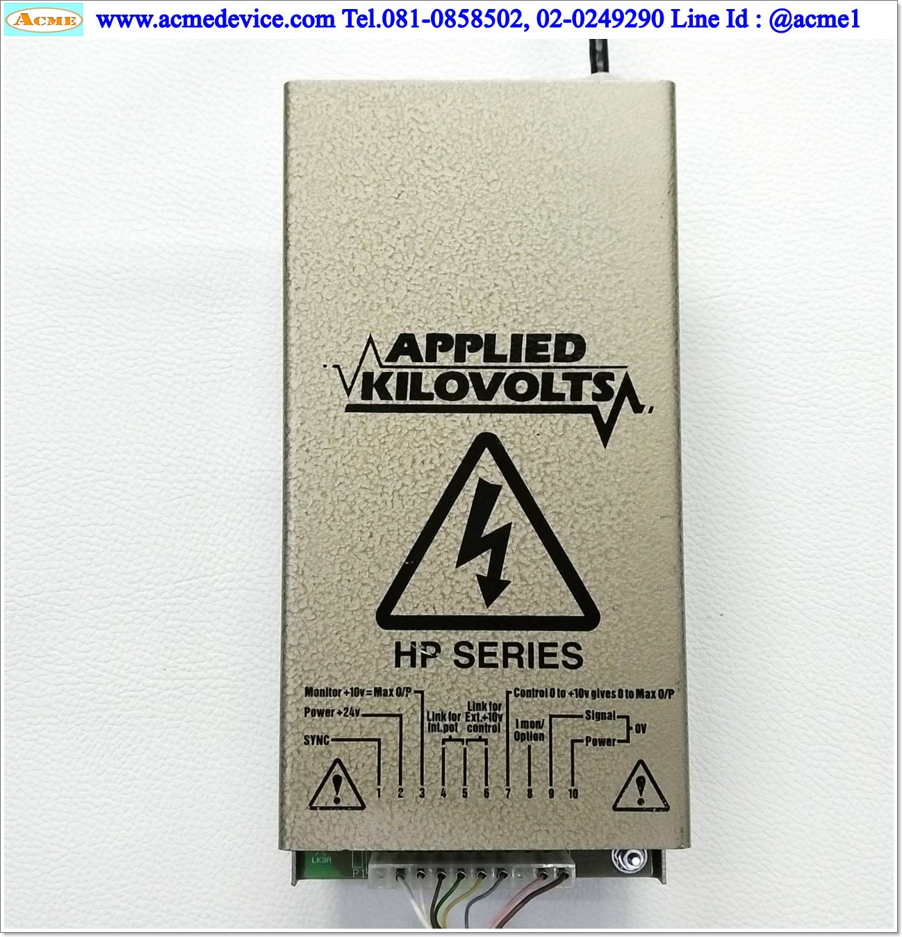 Power Supply Applied Kilovolts รุ่น HP10/87, Card 4022 199 4522, 20 volts to 10kV at 1mA