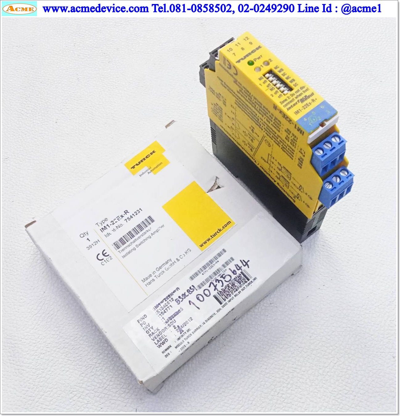 Relay Isolating switching amplifier TURCK รุ่น IM1-22EX-R, 2-channel