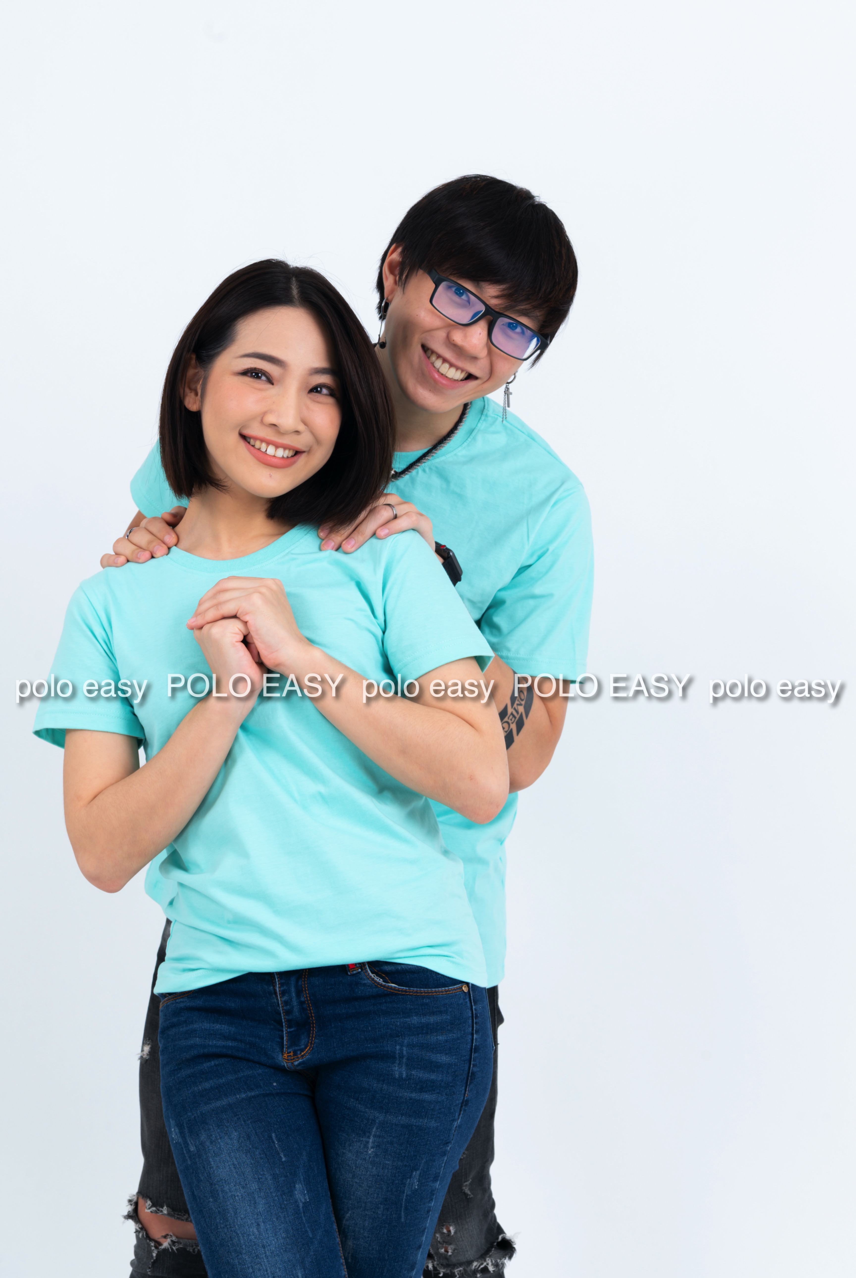 2XL เสื้อยืด สีเขียวพาสเทล คอกลม แขนสั้น Size 2XL
