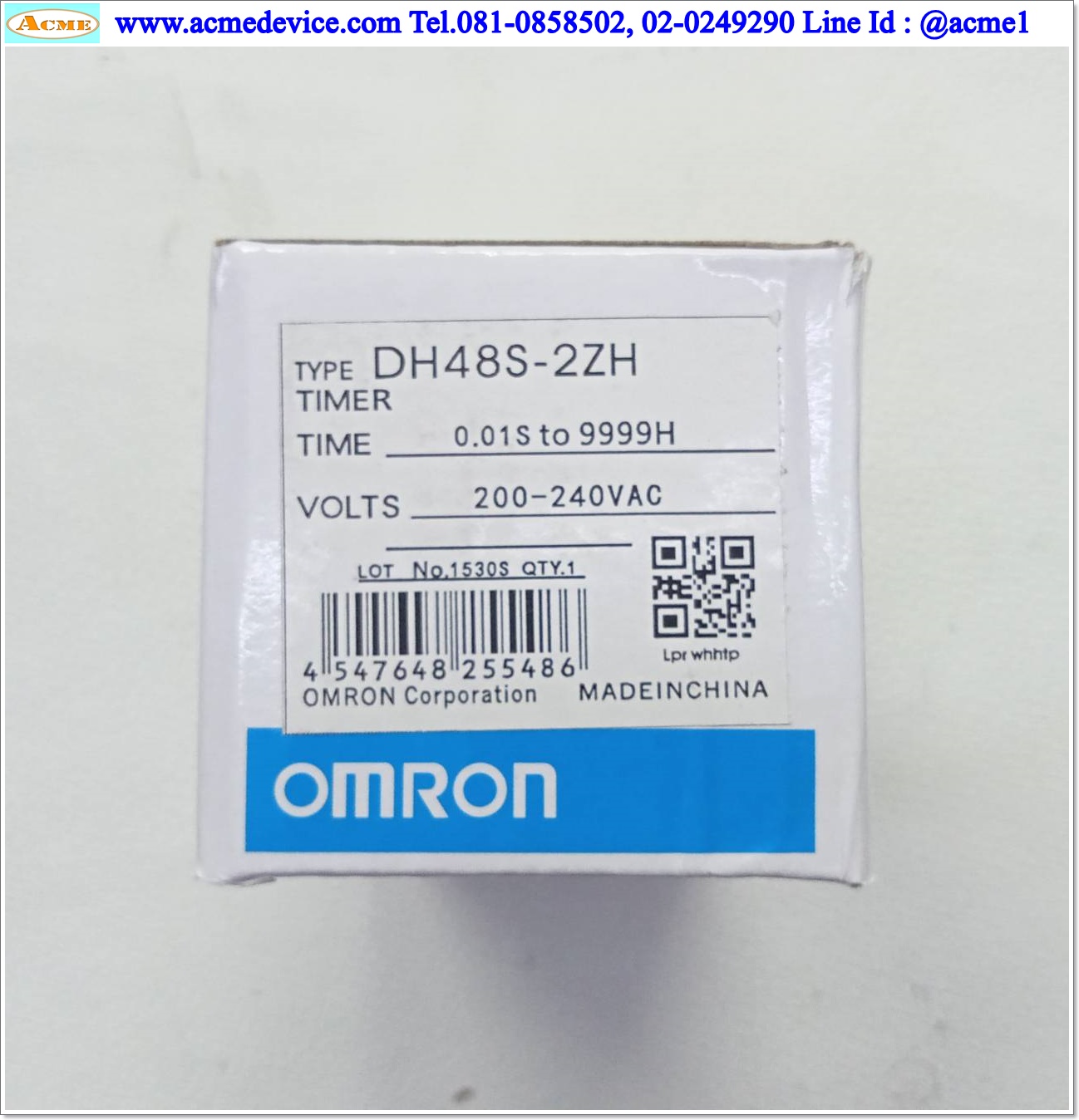 Timer Omron รุ่น DH48S-2Z + Socket, 0.01S - 9999H, 220Vac