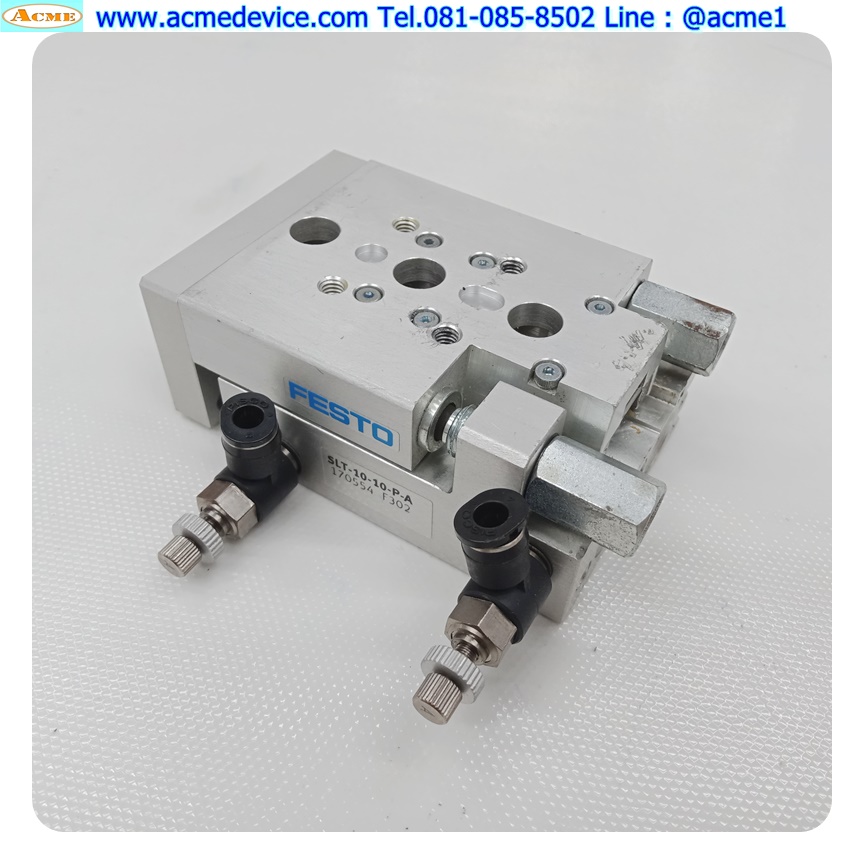 Air Cylinder Festo รุ่น SLT-10-10-P-A, Bore 10 mm., Stroke 10 mm.