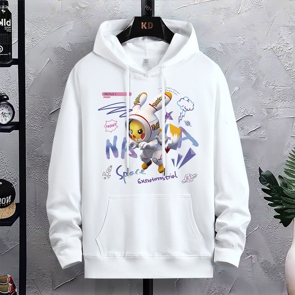 (สินค้าสำหรับเพิ่มยอดให้ถึงขั้นต่ำ) เสื้อฮู้ดสีขาว ลายโปเกมอน 3Xl ราคา 65