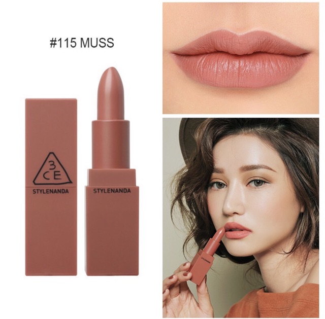 ลิปเนื้อแมท 3CE MOOD RECIPE MATTE LIP COLOR #115 MUSS