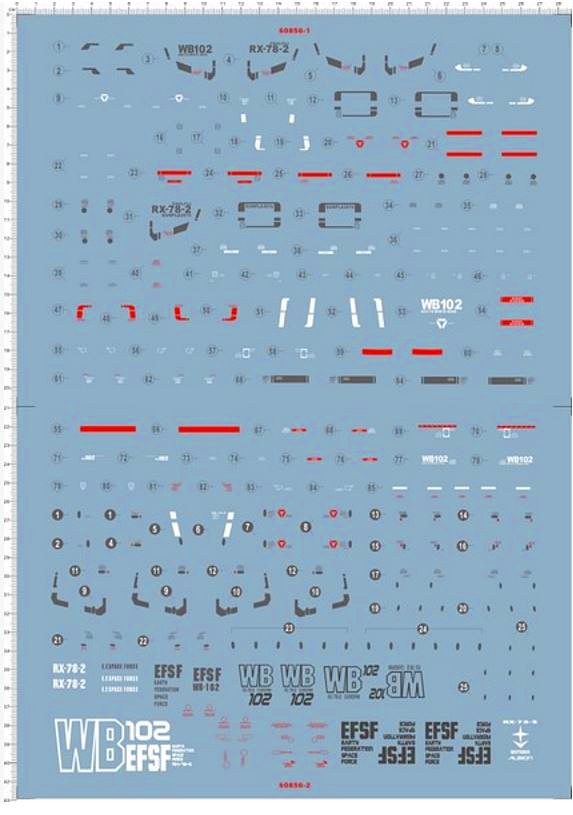 MEGASIZE 1/48 RX 78-2 GUNDAM WATER DECAL ดีคอลน้ำ อาร์เอ็กซ์ 78-2 กันดั้ม