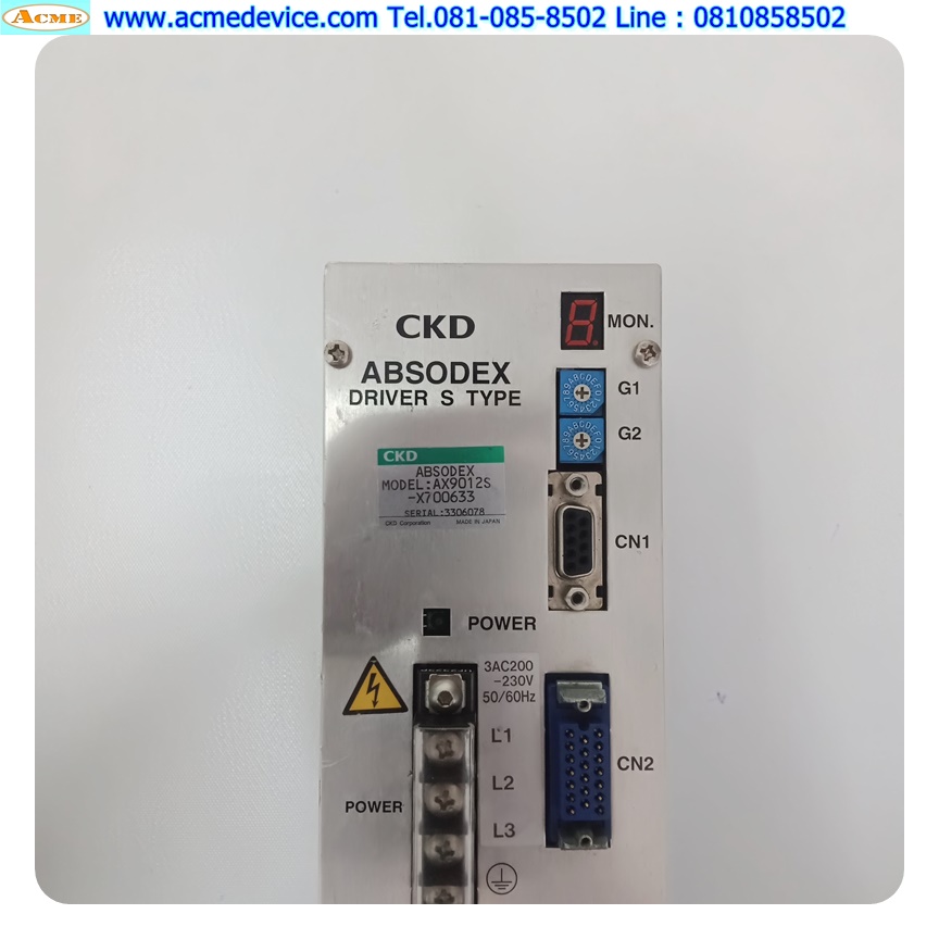 Servo Drive CKD Absodex, S Type รุ่น AX9012S-X700633