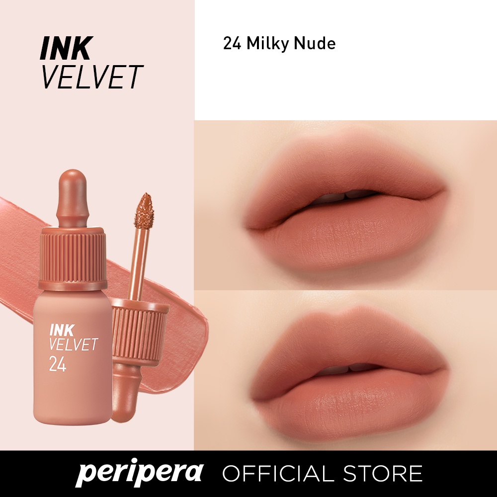 ลิปเพริเพร่า Peripera Lip Ink Airy Velvet 4g #24 Milky Nude