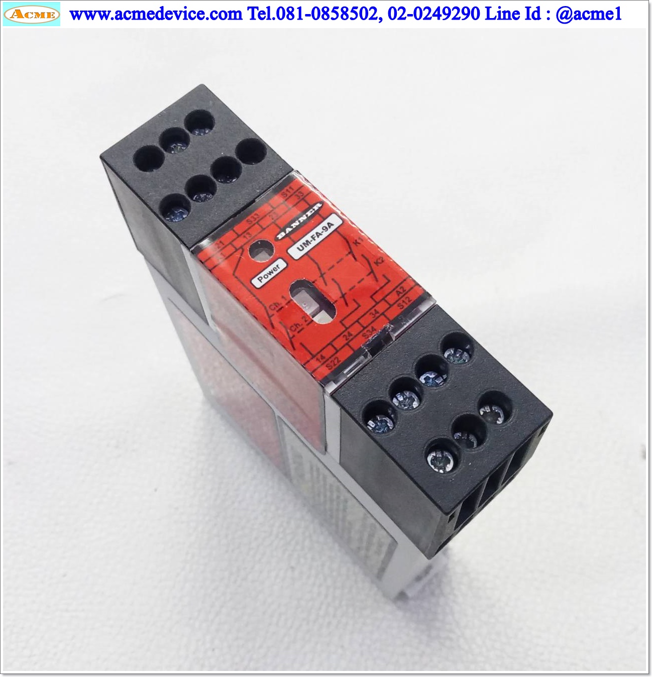 Safety Relay Banner รุ่น UM-FA-9A, 24Vdc