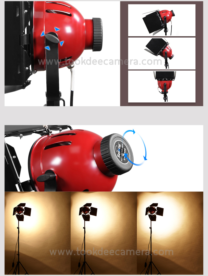 ชุดไฟต่อเนื่องSelens Red Head 800W ราคาถูก **ของแท้ รับประกัน 6 เดือน** แถมหลอดไฟสำรองเพิ่มอีก 3 หลอด