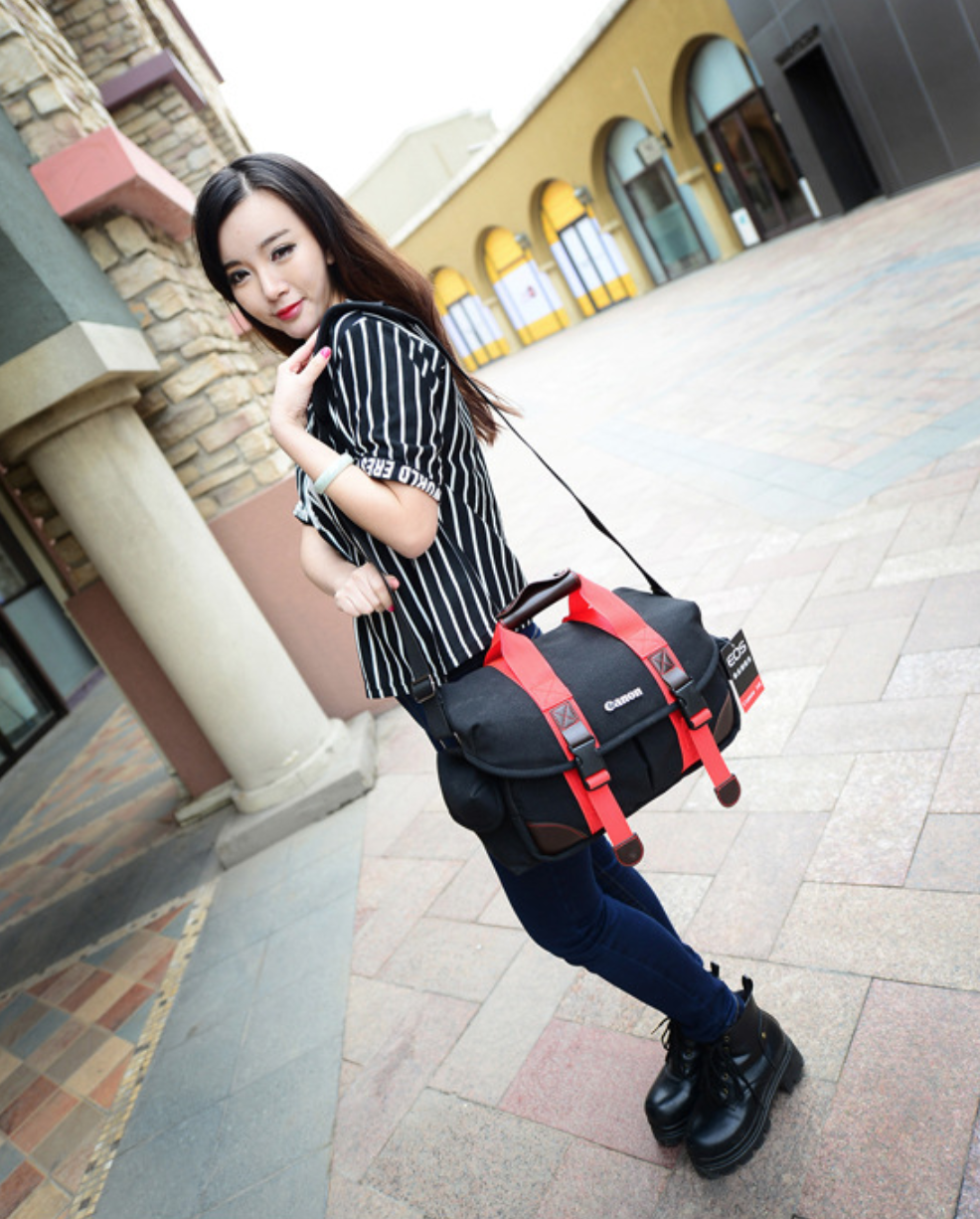 กระเป๋าใส่กล้อง CANON รุ่น Vintage สำหรับใส่กล้องDslr และเลนส์