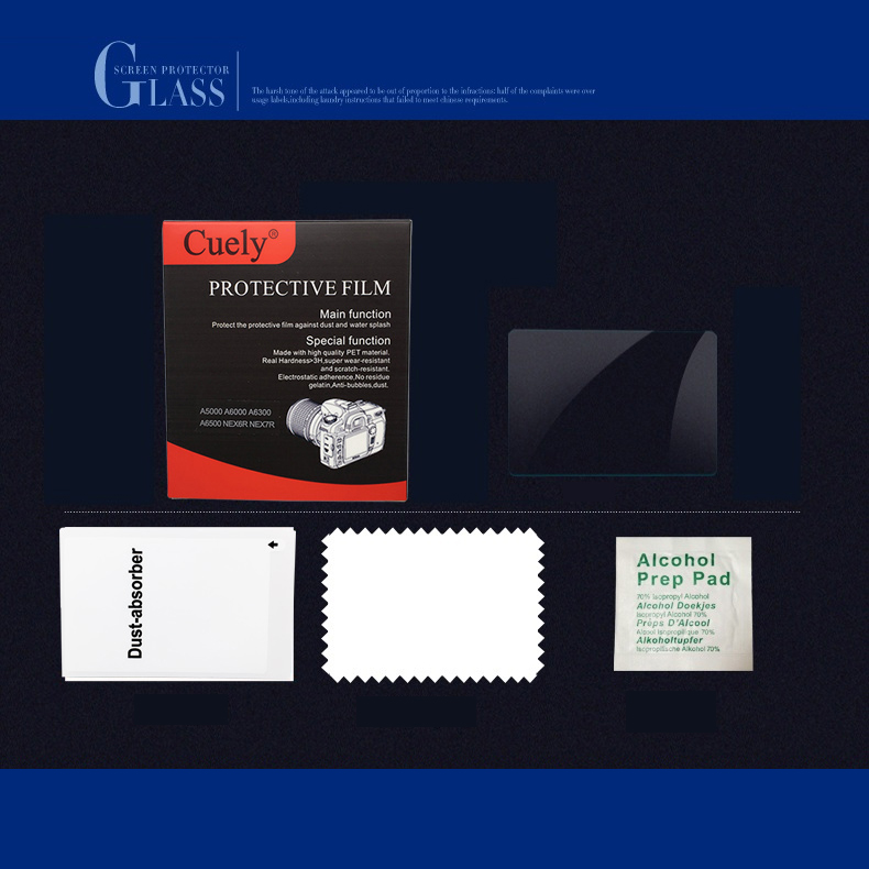 ฟิล์มกระจกกันรอยหน้าจอกล้อง ยี่ห้อ Cuely ใช้สำหรับกล้องยี่ห้อ SONY(โซนี่) ทุกรุ่น