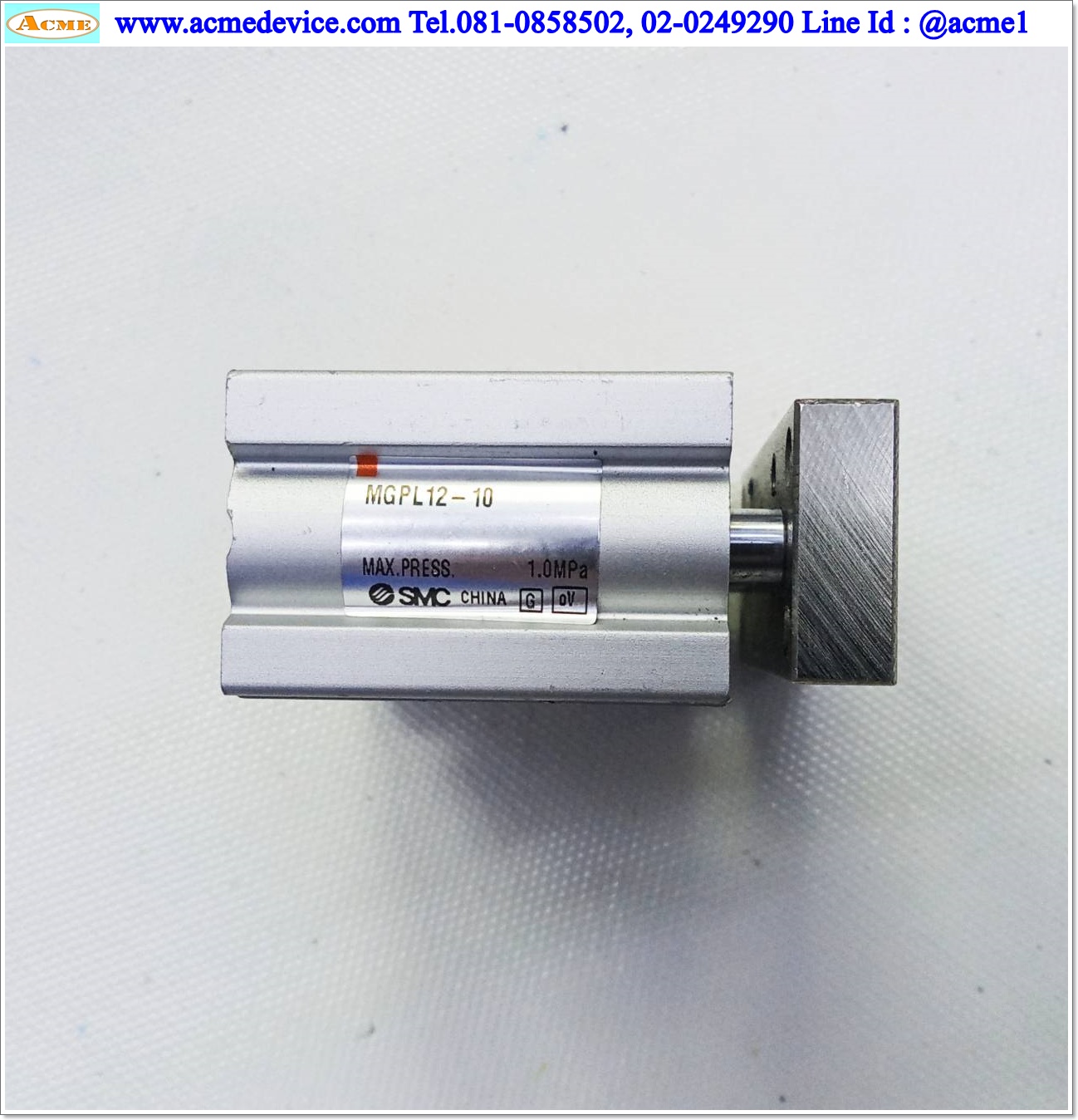 Compact Guide Cylinder SMC รุ่น MGPL12-10, Bore 12 mm., Stroke 10 mm.