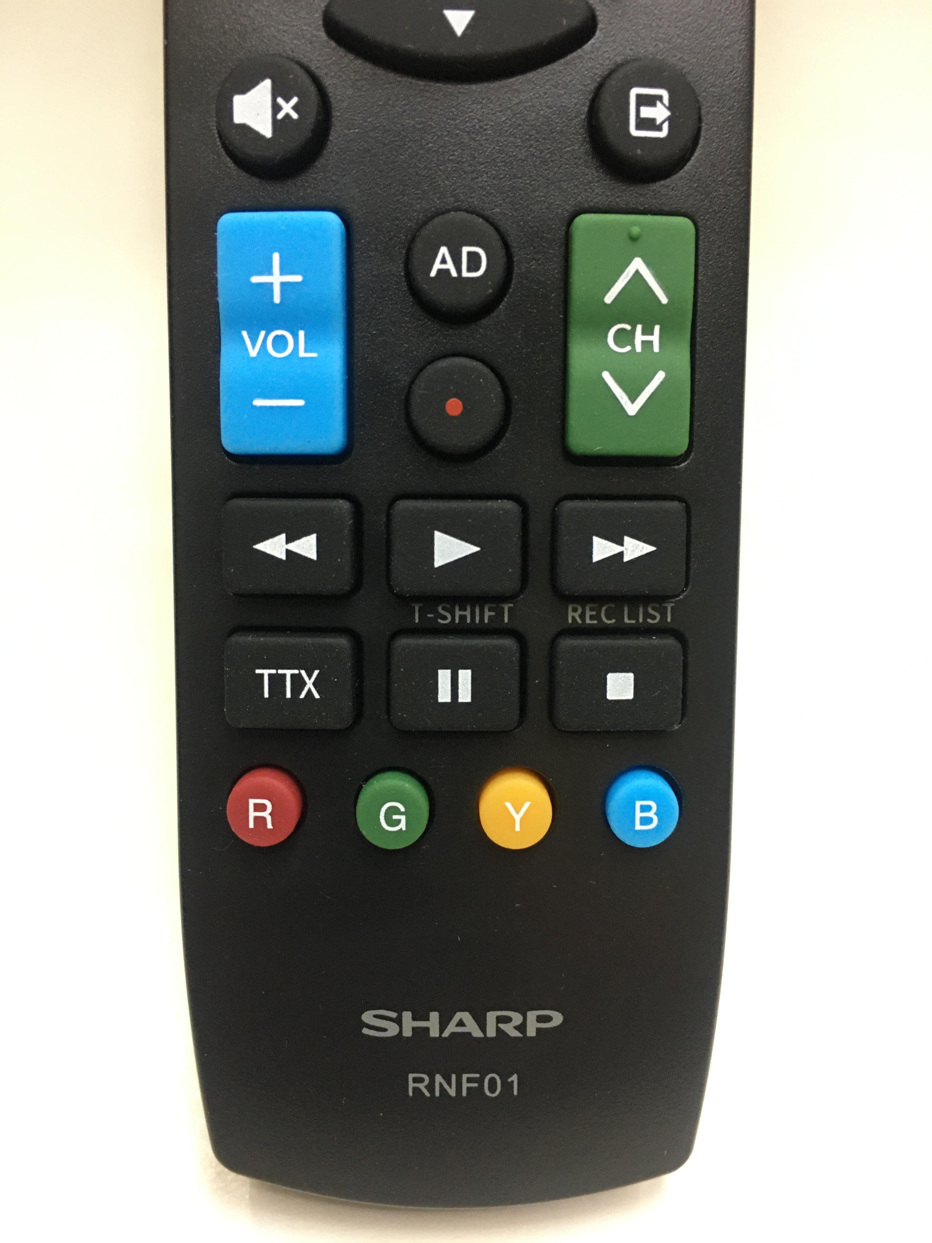 รีโมททีวี ชาร์ป Sharp รุ่น RNF01 ใช้กับสมาททีวีชาร์ป Sharp รุ่น 4T-C55CJ2X , 2T-40CE1X