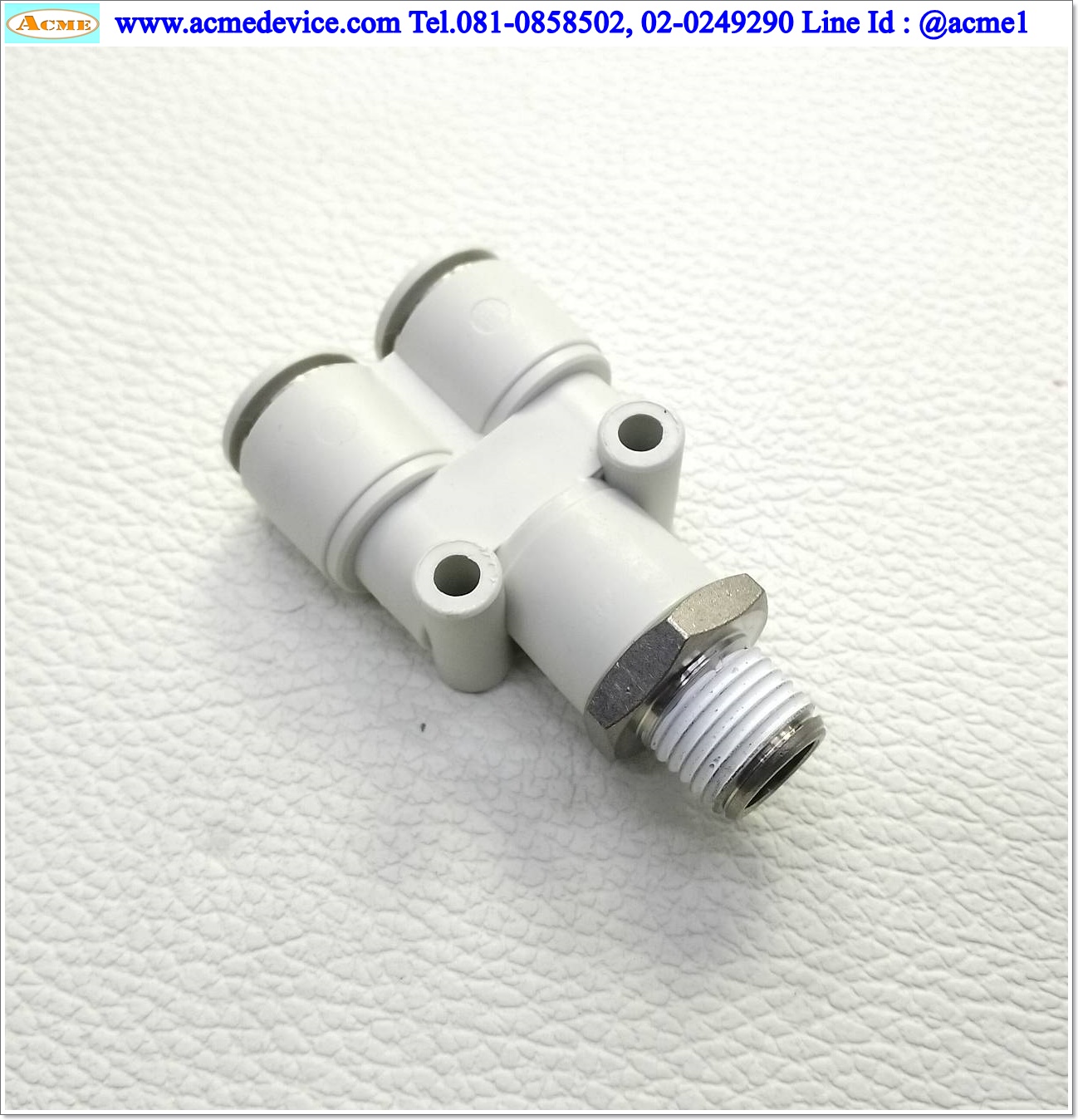 Fitting CKD รุ่น GWY10-8, Double Y tee, 1/4, สายลม 10 มม.