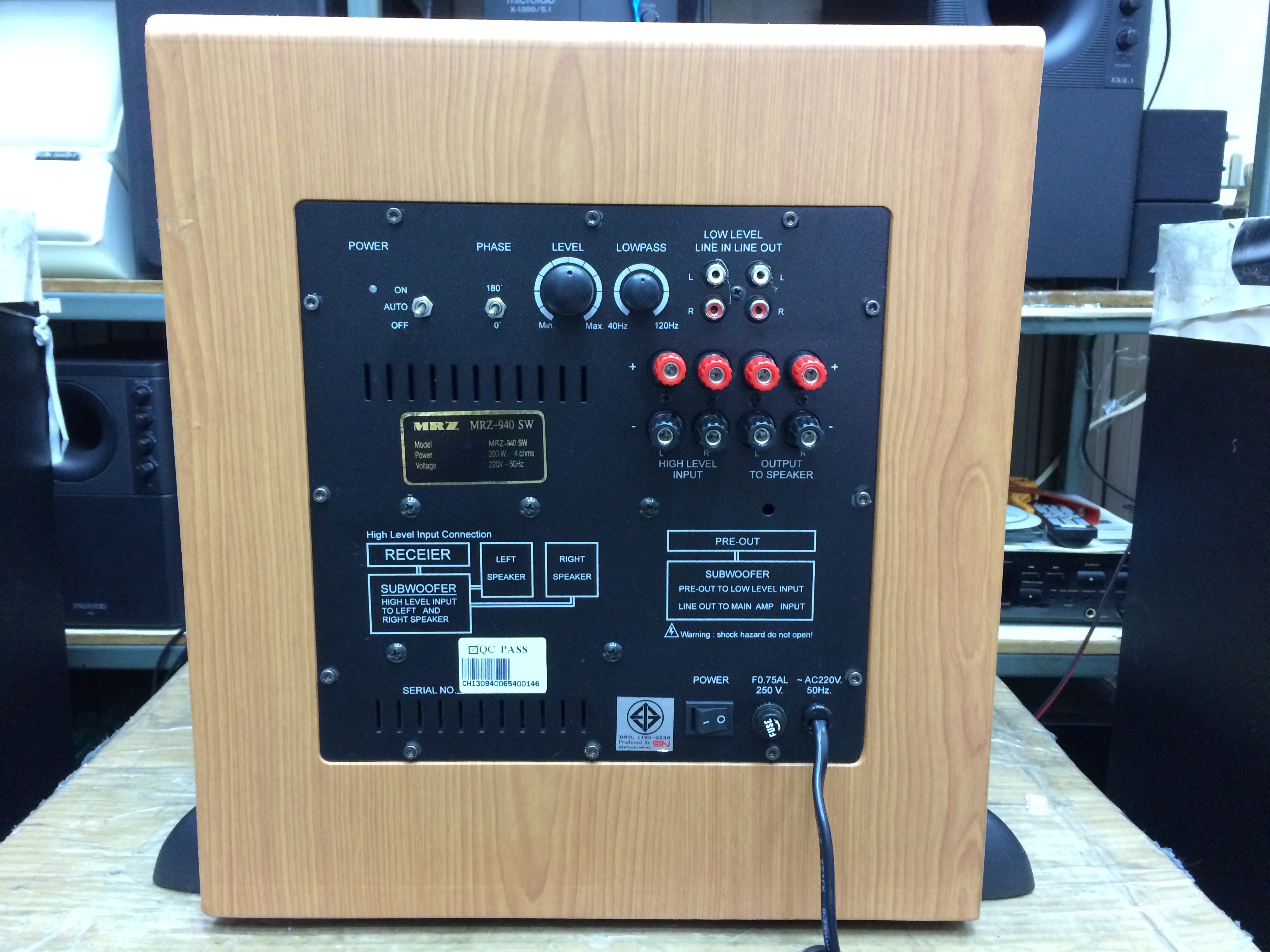 ซับวูฟเฟอร์ 10 นิ้ว MRZ-940SW 10" Subwoofer