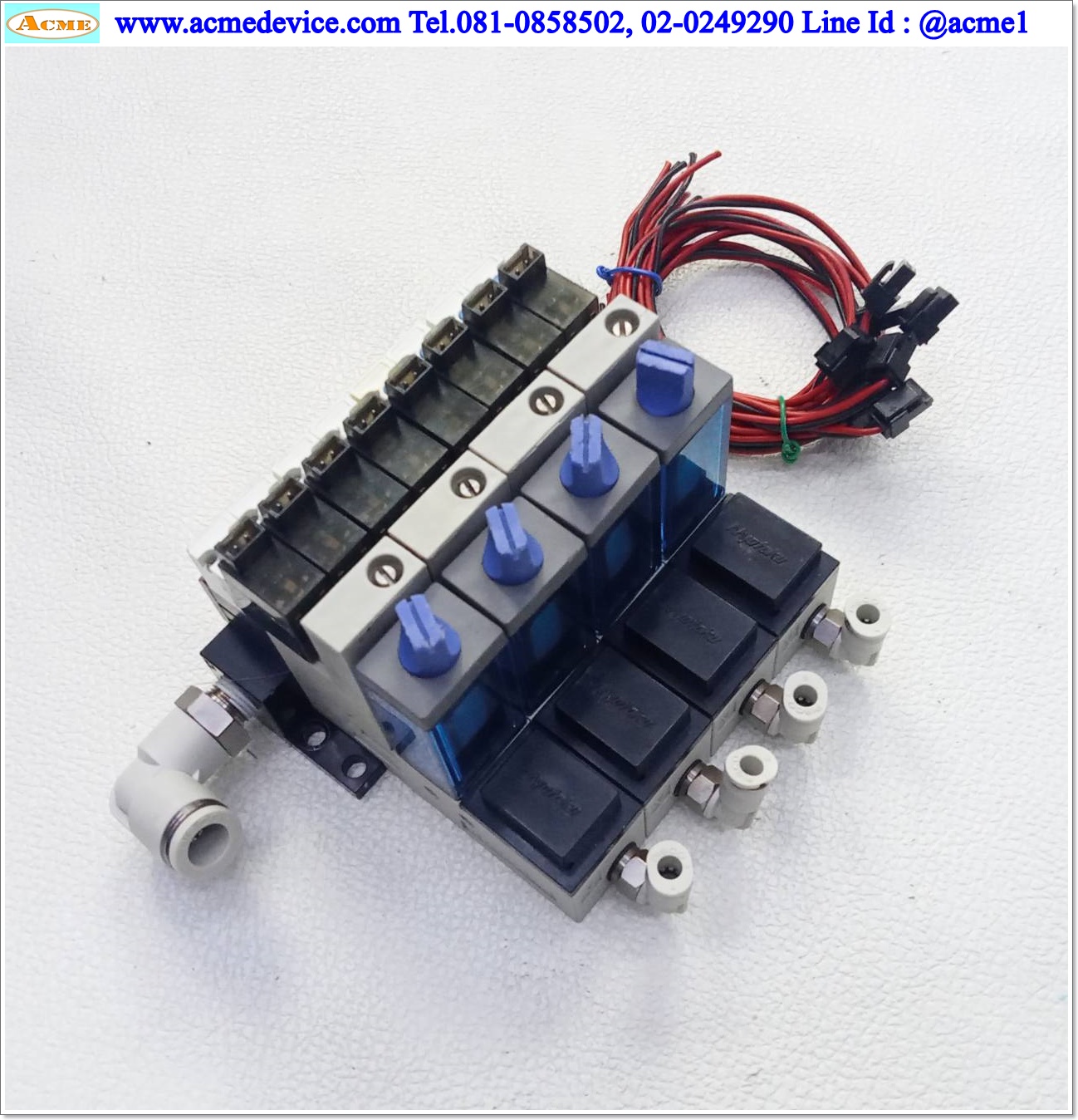 Vacuum Ejector Convum รุ่น MC22S10HSZL4BLR404, CKV010-4E (4), -87kPa, 24Vdc