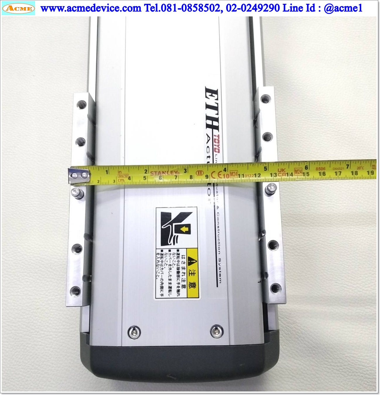 แกนสำเร็จรูป Ball Screw Toyo รุ่น ETH14-L20-600-BM-M20-C4-P, ขนาด 135 x 860 mm., แกนโต 15 mm., Stroke 600 mm., Pit 20 mm.
