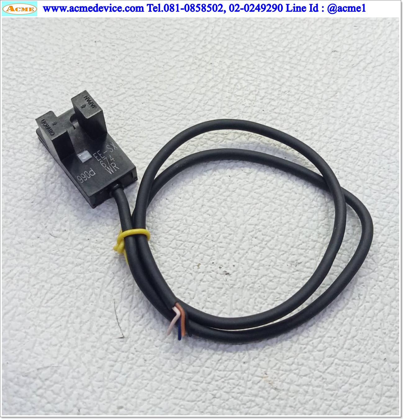 Photoelectric Omron รุ่น EE-SX674WR, ระยะ 5 mm., Drak-ON/Light-ON, NPN
