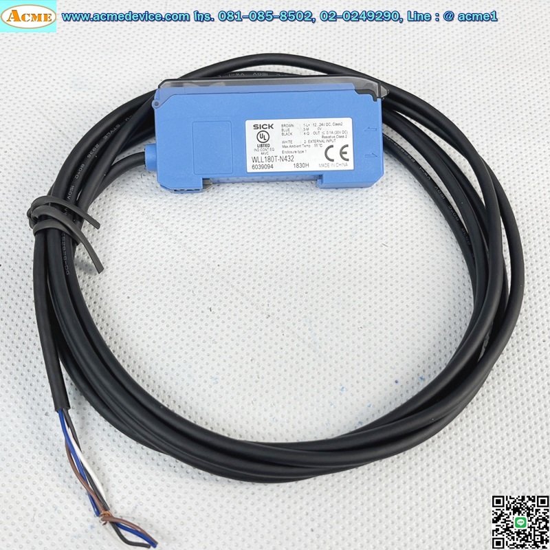Fiber Amp SICK รุ่น WLL180T-N432, Light-ON, Dark-ON, NPN