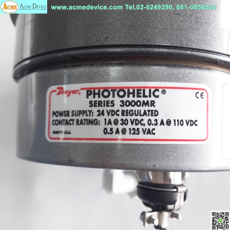 Pressure Gauge Dwyer รุ่น 3000MR, 0 to 2inH2O (Inches of water)