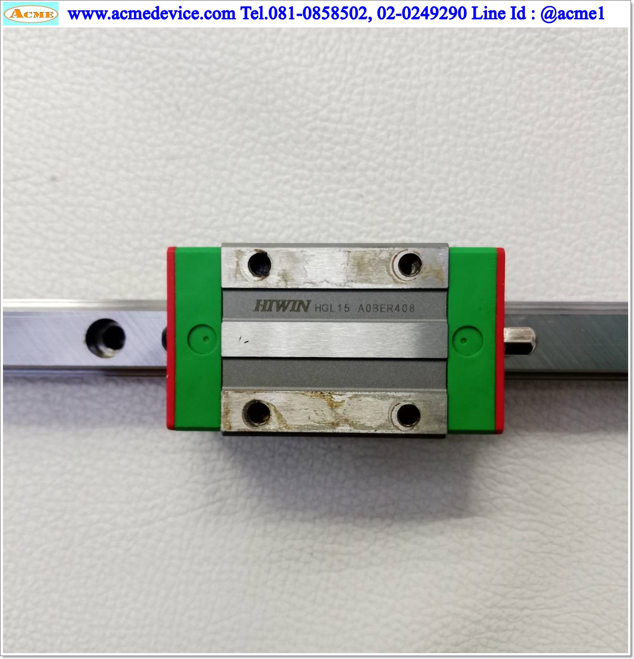 Linear Block and Rail Hiwin รุ่น HGL15, รางสไลด์ขนาด 15 x 840 mm.