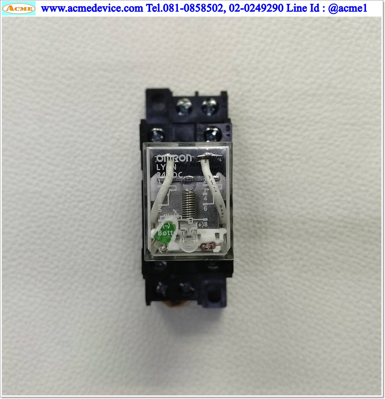 Relay Omron รุ่น LY2N, Coil 24VDC + Socket