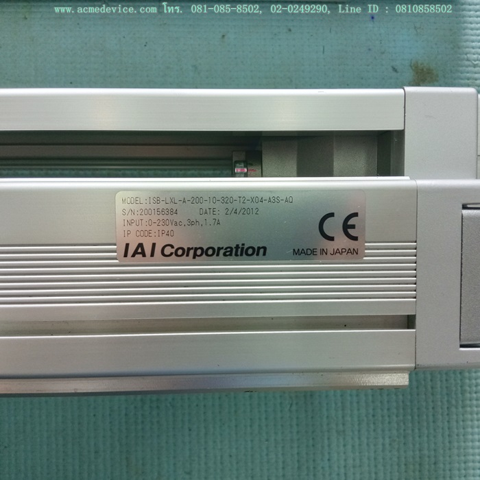 Slider IAI Drive รุ่น SSEL-C-2-100A-200A-CC-0-2 & ISB-MXM-A-100-10-400-T2-X06-A1S-AQ, Stroke 400 mm. + ISB-LXL-A-200-10-320-T2-X04-A3S-AQ, Stroke 320 mm.