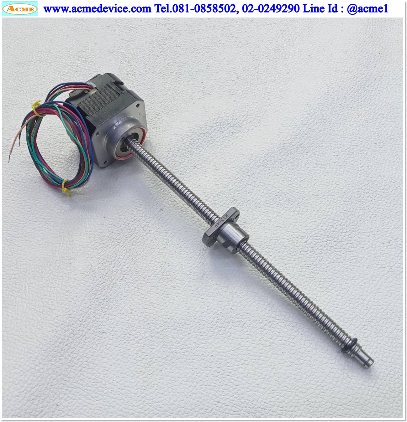 Stepping Motor Tamagawa Seiki รุ่น MB0802, 5 Phase, 1.28Vdc, 0.75A, แกนโต 8 mm., Stroke 150 mm. Pit 2 mm.