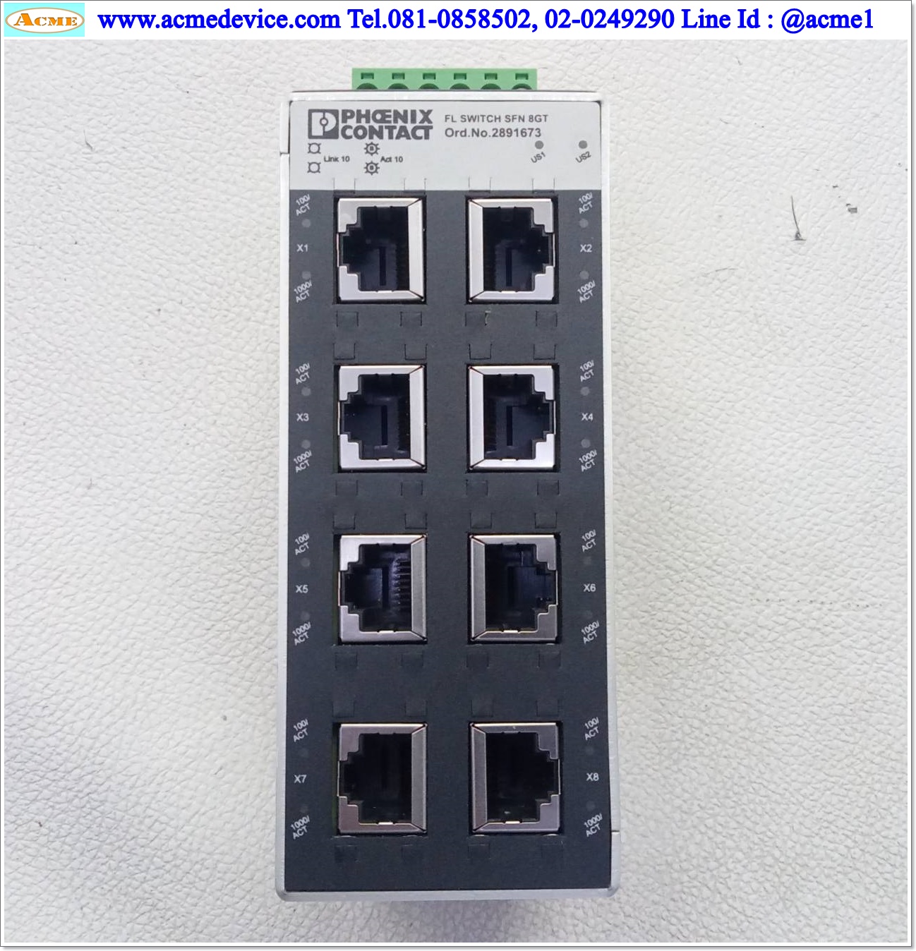 Industrial Hub Phoenix contact รุ่น FL SWITCH SFN 8GT, 10/100/1000Mbps, 24Vdc, 8 Port