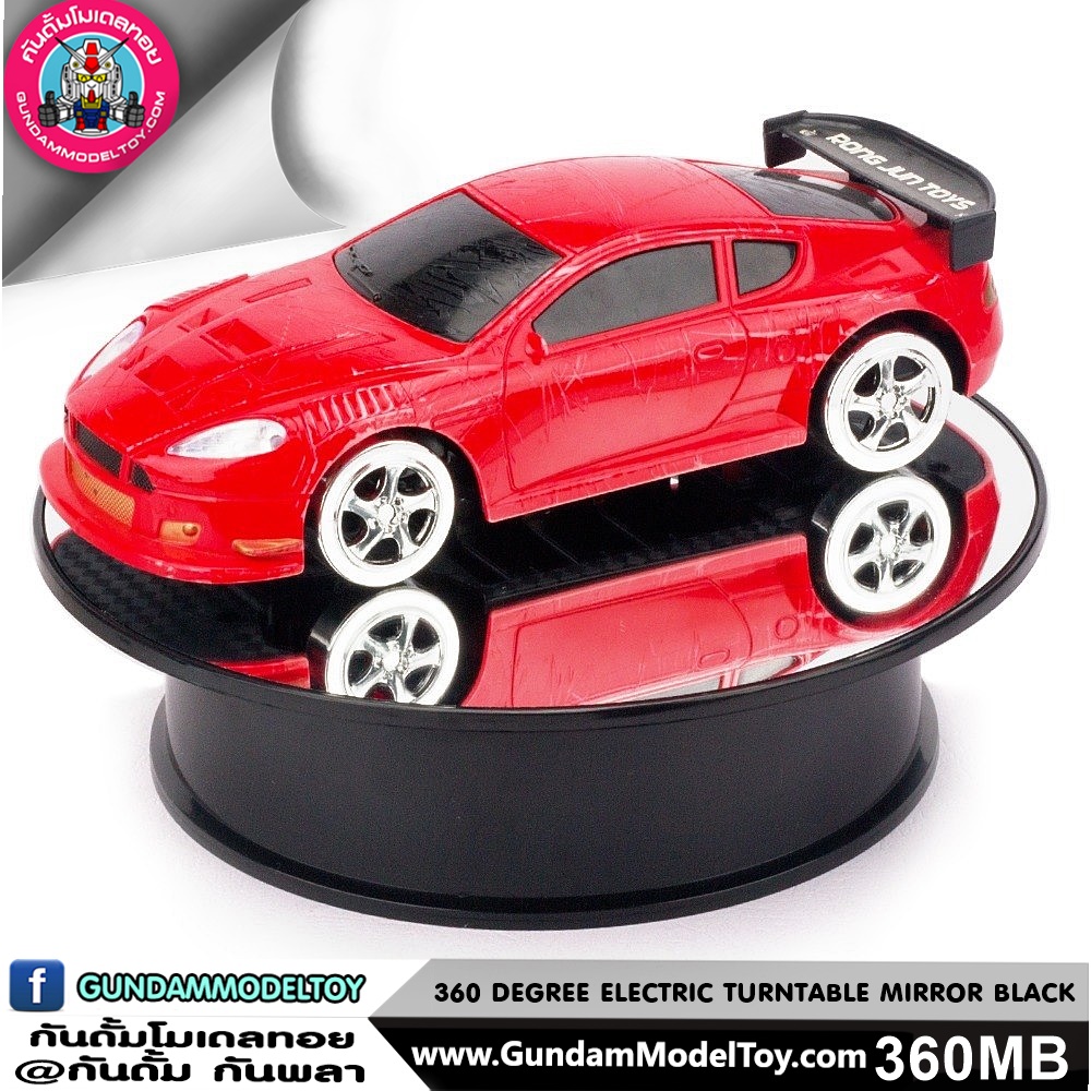 ฐานหมุนโมเดลพื้นกระจกสีดำ 360 DEGREE ELECTRIC TURNTABLE MIRROR BLACK เครื่องมือ อุปกรณ์ต่อโมเดล กันดั้ม กันพลา