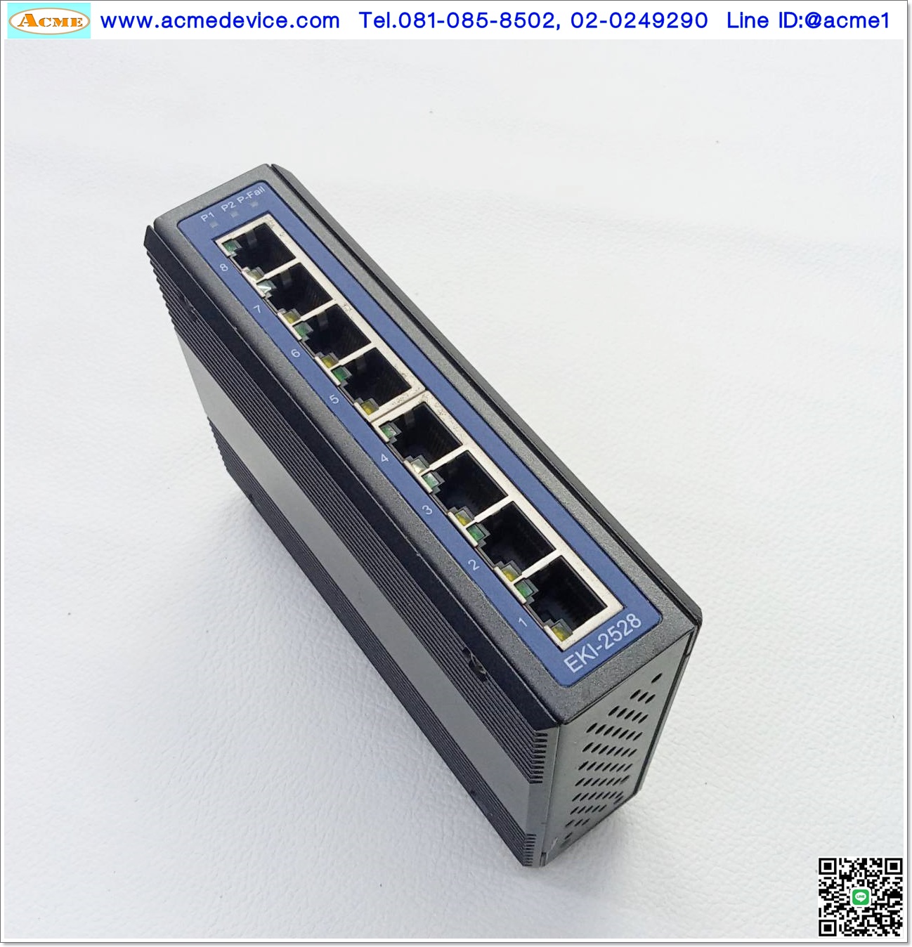 Industrial Hub Advantech รุ่น EKI-2528, 12-48Vdc, 8 Port
