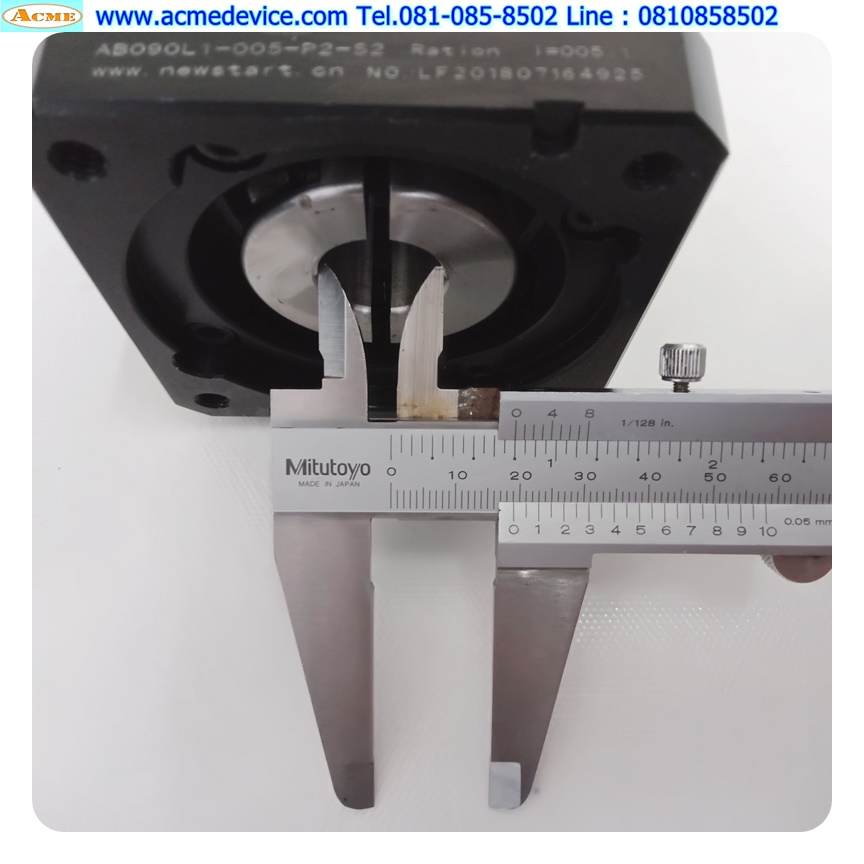 Gear Head Newstart รุ่น AB090L1-005-P2-S2, Ratio 5:1 (เพลาเข้า 19 mm. ออก 22 mm.) for 750w ( A )