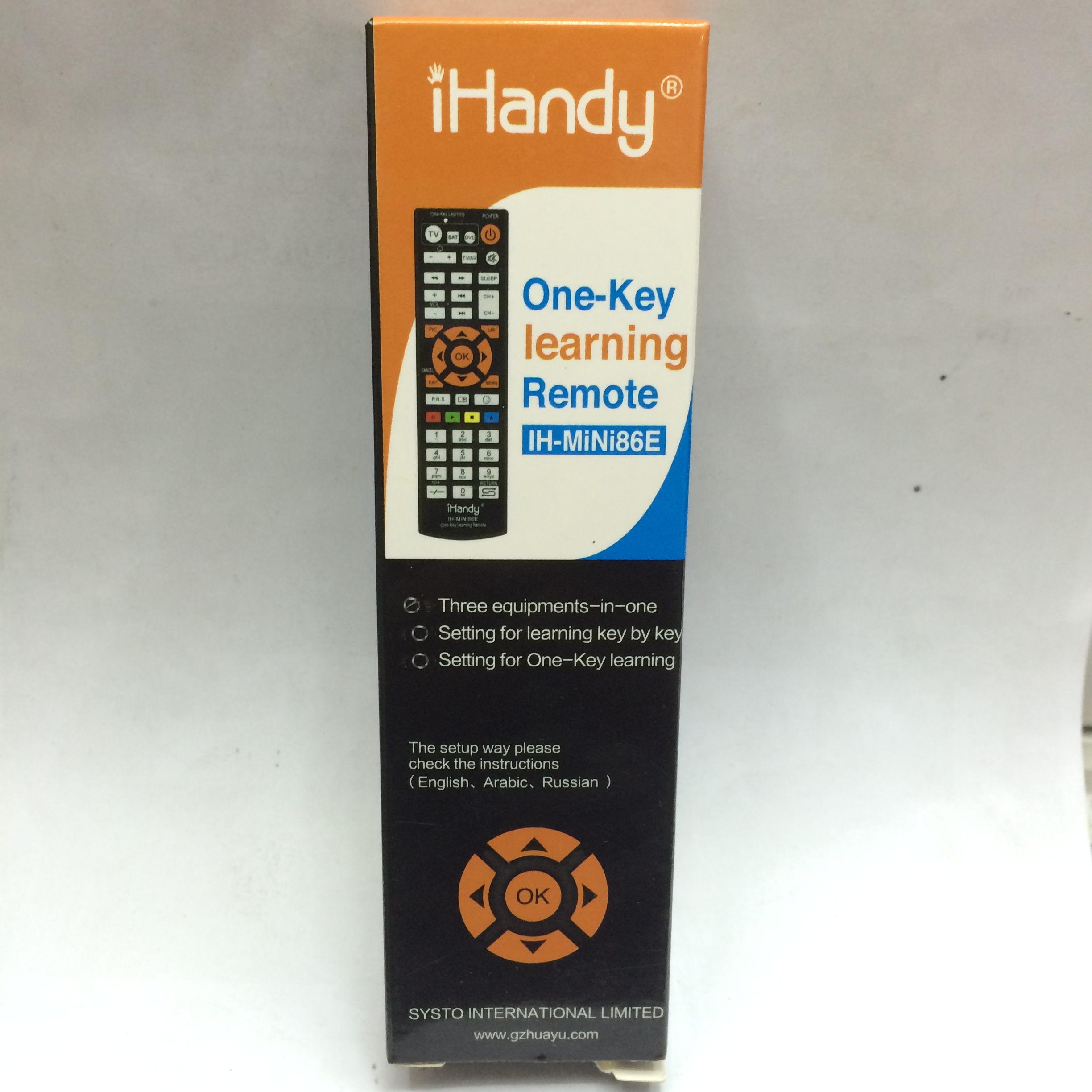 รีโมทเลียนแบบ รุ่น86E (เลียนแบบได้3เครื่องในตัวเดียว) / 3 in 1 Universal Learning Remote รุ่น IH-Mini86E