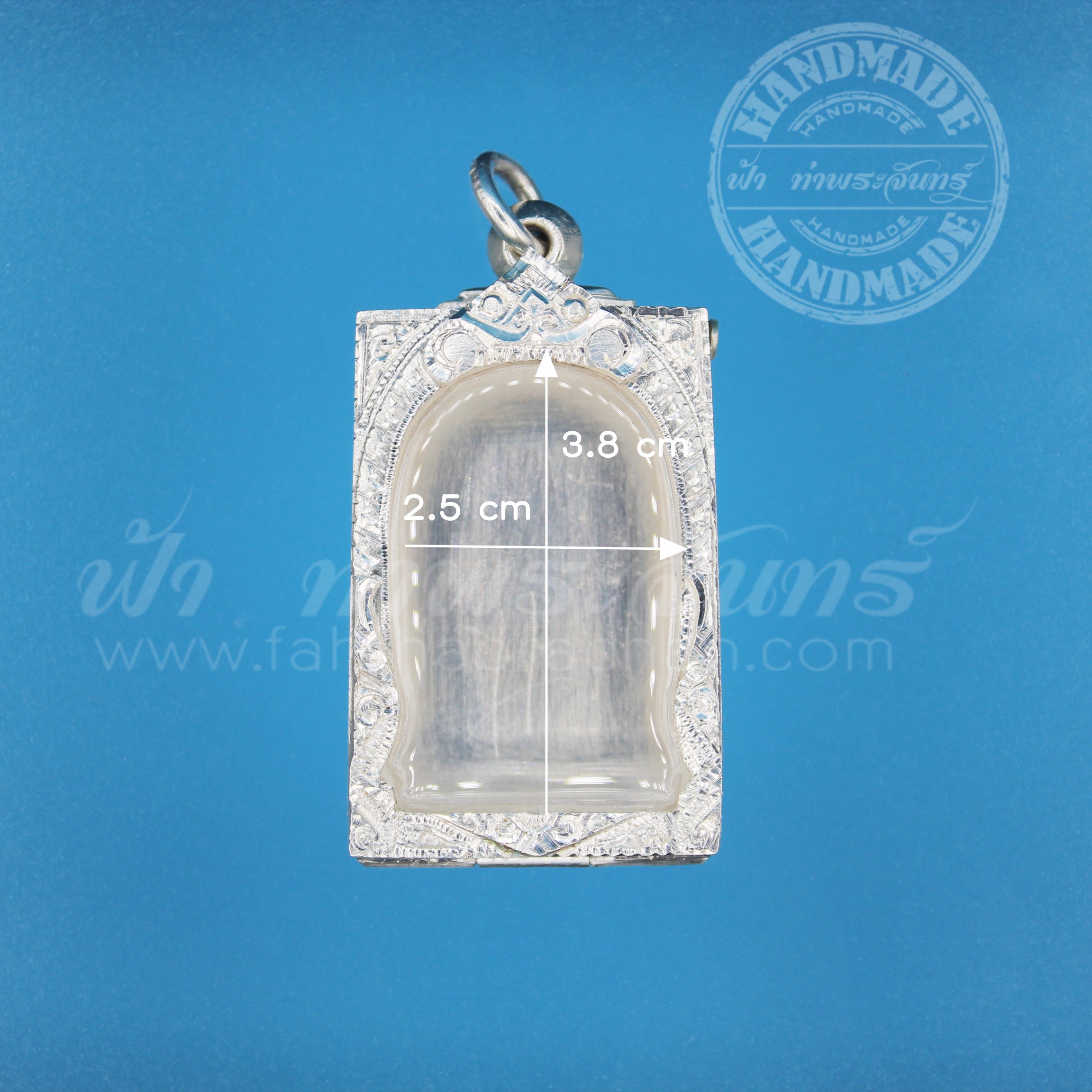 ตลับสมเด็จ ปิดหลัง เงินแกะลาย 92.5%