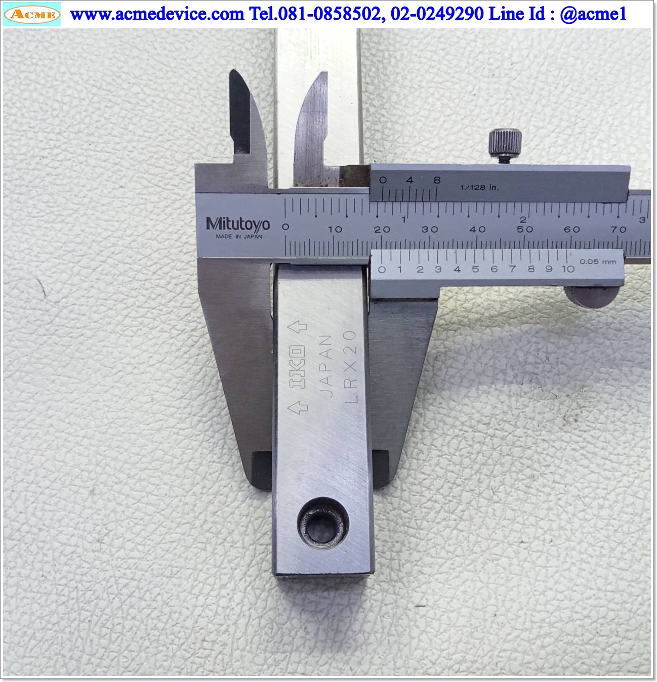 Linear Block and Rail IKO รุ่น LRX20, รางสไลด์ขนาด 20 mm x 1040 mm. (2 Block) (ขาว)